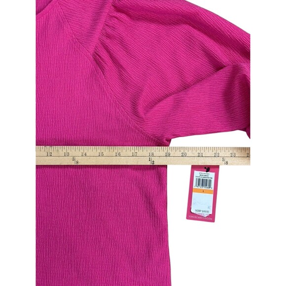 Vince Camuto Puff Sleeve Knit Top Women's Size Small Modern Pink 9121623 New! - Picture 9 of 16